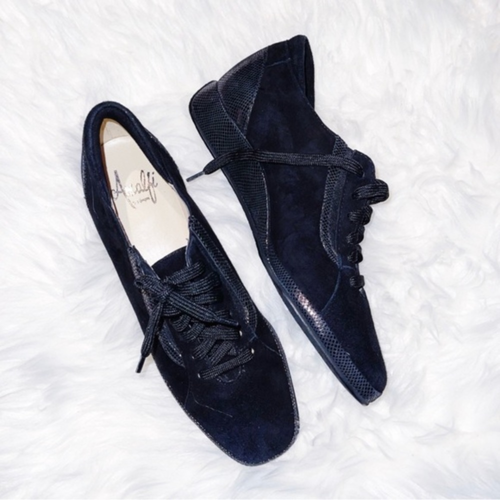 Amalfi by Rangoni
New BLACK SUEDE AND SNAKE PRINT LEATHER SHOES 6M